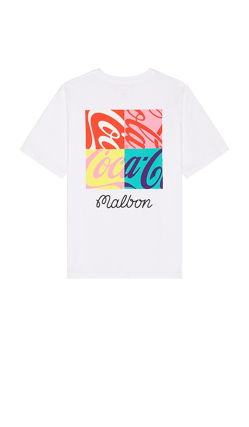 MALBON GOLF X COCA COLA SPENCERIAN BLOCK TEE 