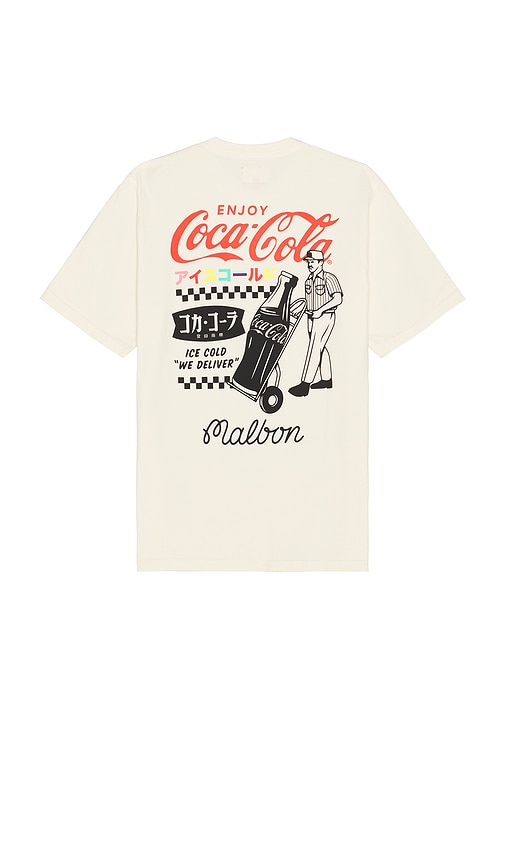 Shop Malbon Golf X Coca Cola Special Delivery Tee In Cream