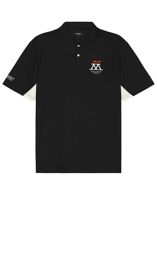 Malbon Jackson Performance Polo Shirt Aged Black