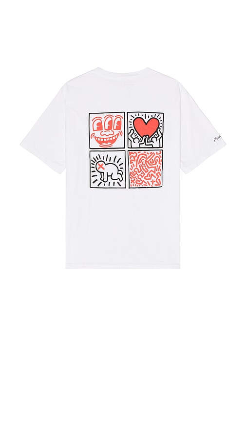 Malbon Golf X Keith Haring Pocket Tee In White