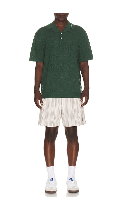  Malbon Poloshirt Aus Häkelware Resort In Green. Größe S. Also In M, L, Xl/1x. 