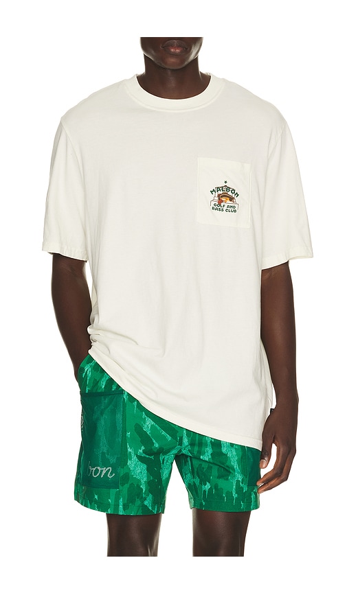 Malbon T-SHIRT VISTA BASS CLUB en White. Taille M. Also en S, L, XL/1X.