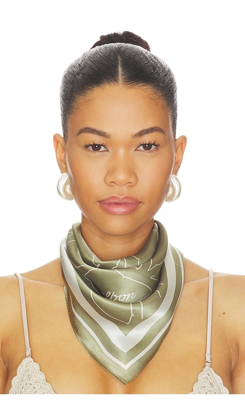 Malbon Clara Scarf in Sage.
