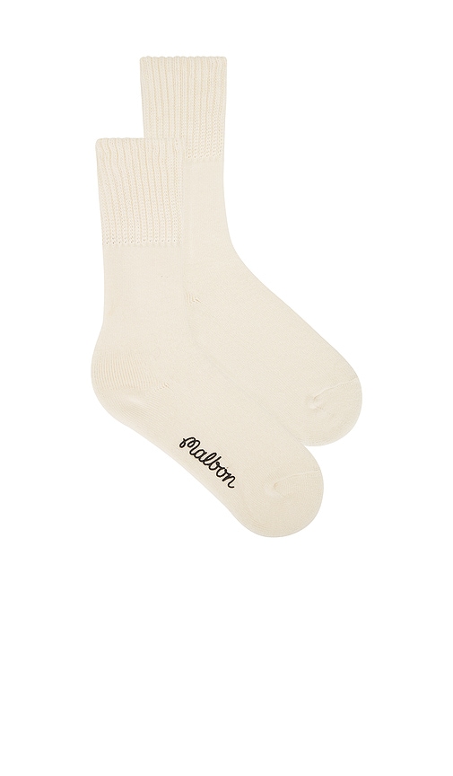 Malbon Golf Sloane Scrunch Sock in Bone