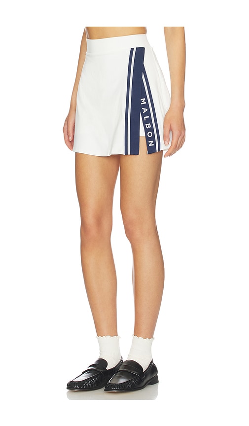 Malbon JUPE COURTE BASELINE en White. Taille XS. Also en S, M, XL.