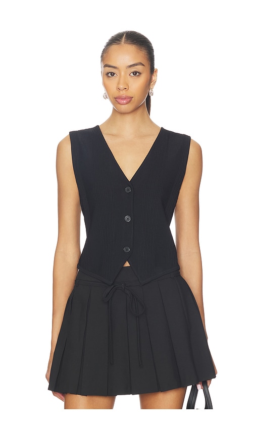 Malbon Golf Edith Knit Vest In Black
