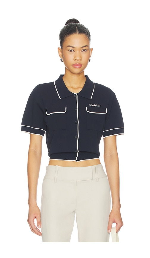 Malbon TOP POLO JACQUELINE en Navy. Taille XS. Also en S, M, L, XL.