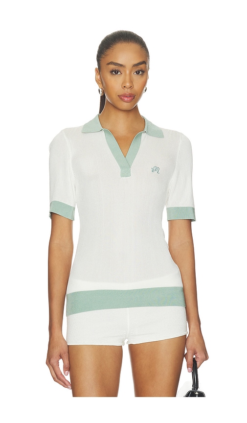 Malbon Melany Polo Top In White