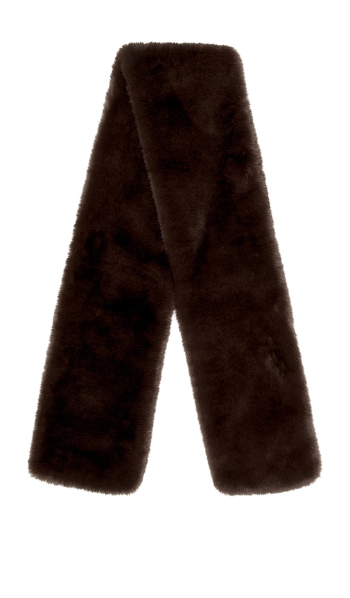 Mimchik Faux Fur Shawl in Brown.