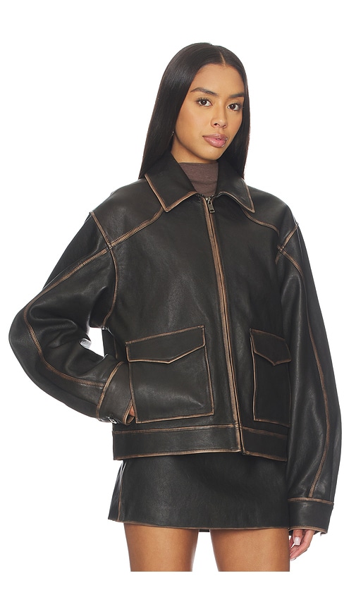  Mimchik Pint Leather Jacket In Black. Size S. Also In Xs, L. 