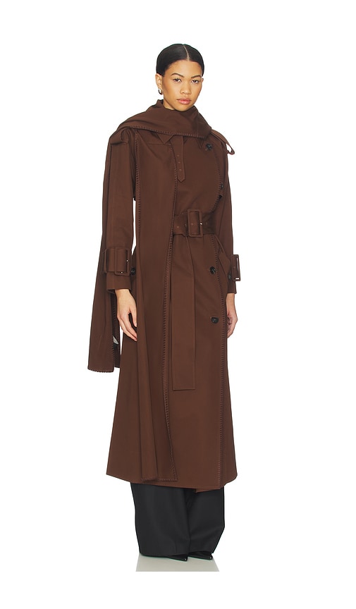  Mimchik Trenchcoat Hooded Scarf In Chocolate. Größe S. Also In Xs, M, L. 