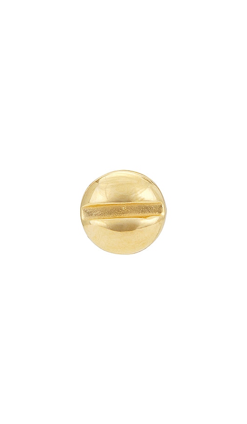 Shop Miansai Nuts And Bolts Stud Earring In Metallic Gold