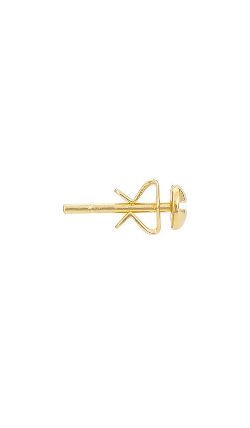 Shop Miansai Nuts And Bolts Stud Earring In Metallic Gold