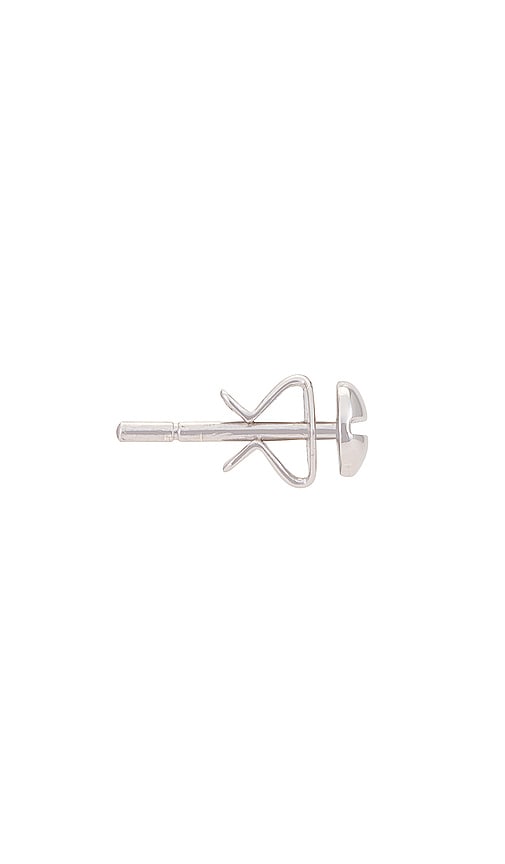 Shop Miansai Nuts And Bolts Stud Earring In Metallic Silver