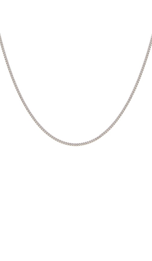 Shop Miansai 2mm Mini Annex Chain Necklace In Metallic Silver
