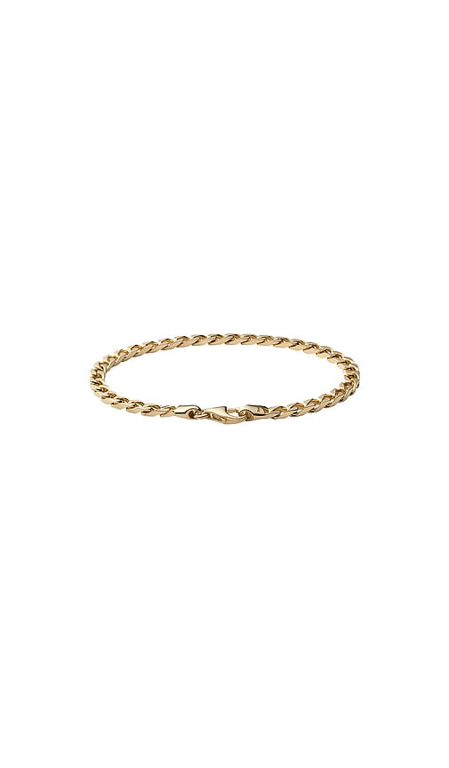 Shop Miansai 4mm Cuban Chain Bracelet In Metallic Gold