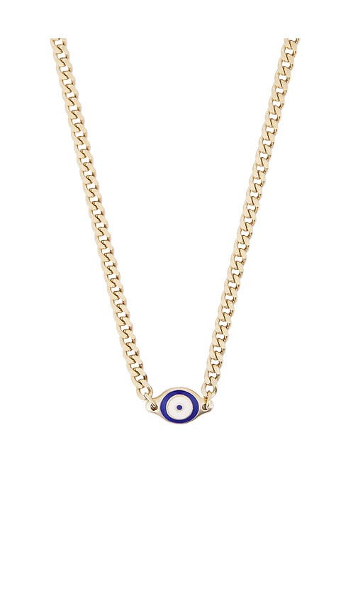 Miansai Single Blue Eye Necklace In Gold