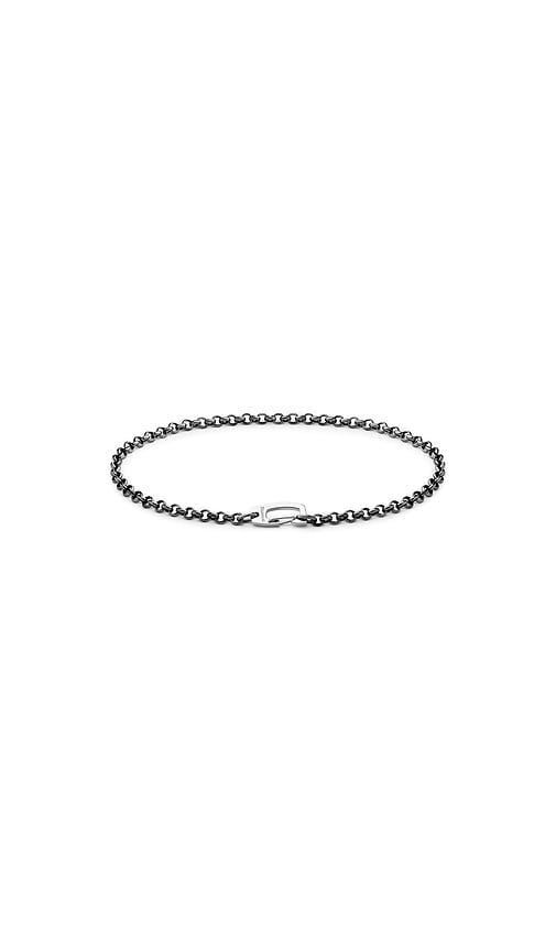 Miansai Rolo Clip Bracelet in Metallic Silver. - size M (also in L)