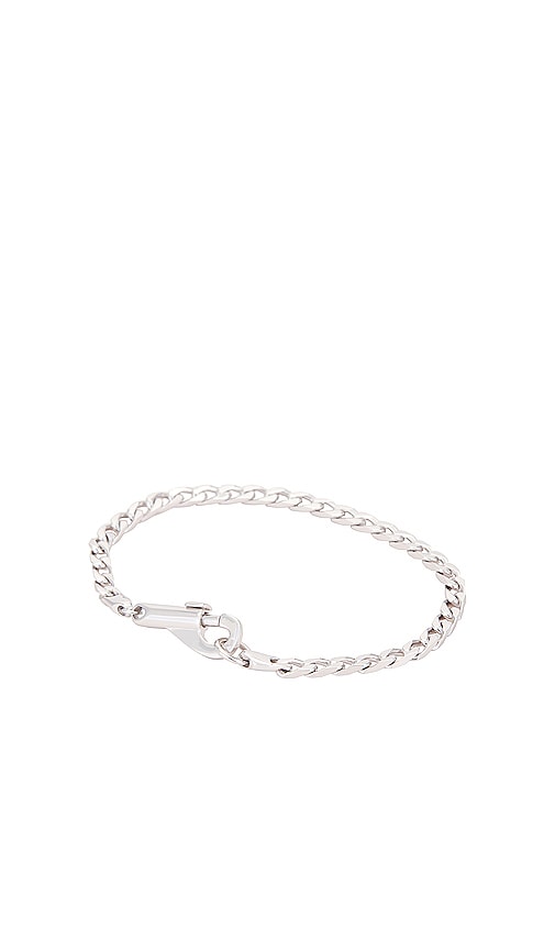 Shop Miansai 4mm Snap Chain Bracelet In Metallic Silver