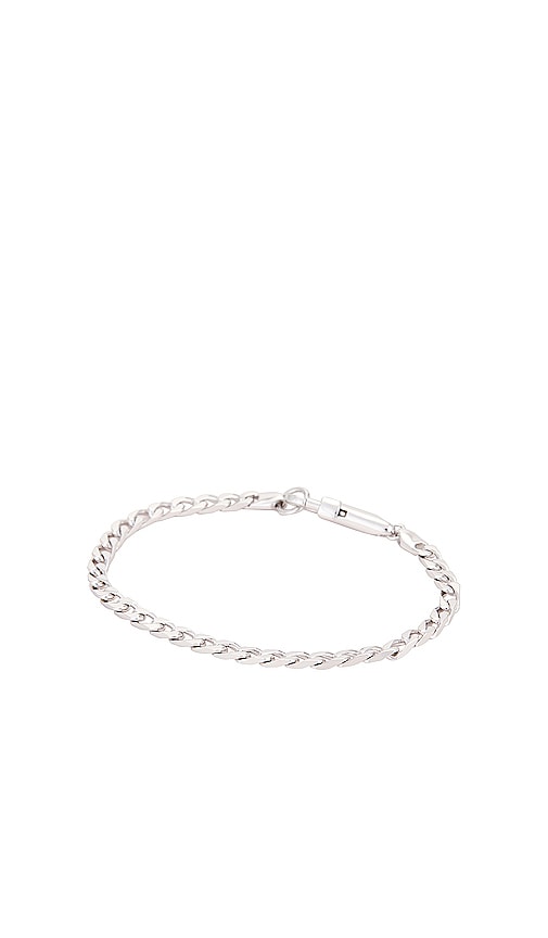 Shop Miansai 4mm Snap Chain Bracelet In Metallic Silver