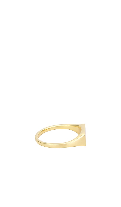 Shop Miansai Virgil Onyx Ring In Metallic Gold