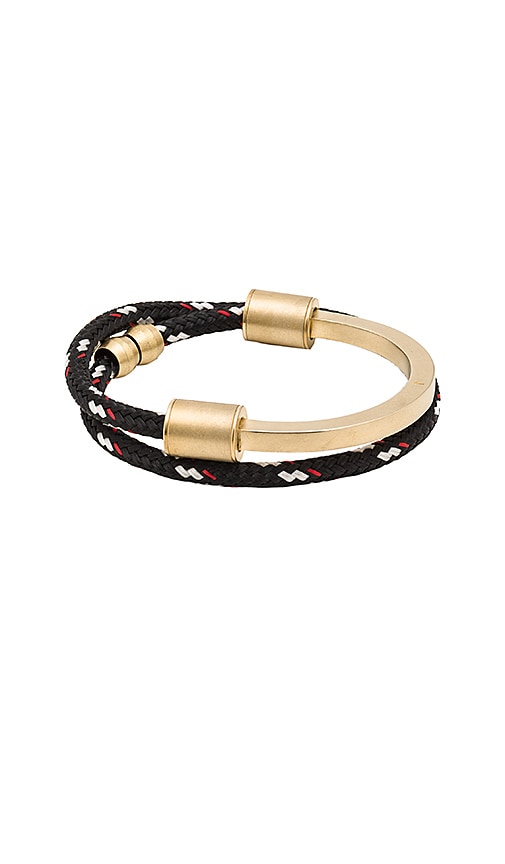 Miansai Modern Half Rope Cuff in Black & Red | REVOLVE