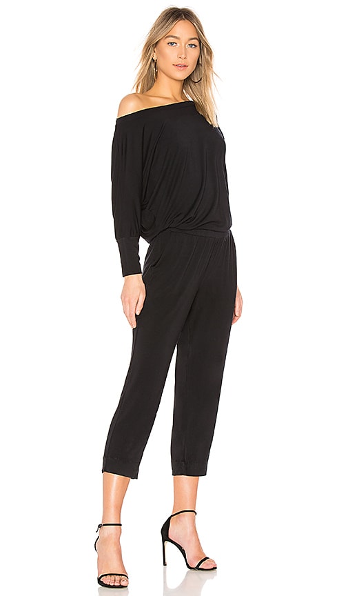 michael stars off shoulder jumpsuit