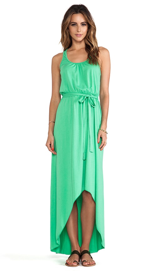 Seamless Scoop Neck Racer Back High Low Maxi Dress