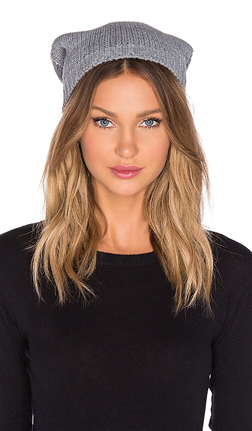 Faux Fur Pom Pom Slouch Beanie