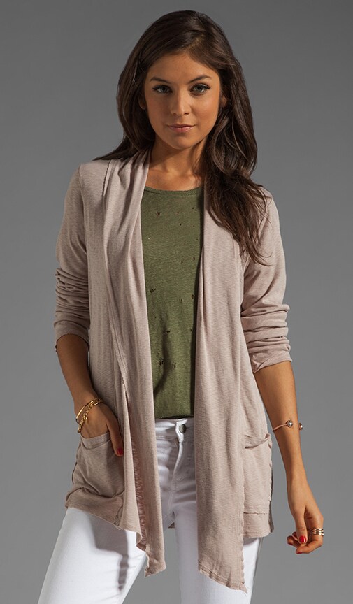 Long Sleeve Raw Edge Open Cardigan