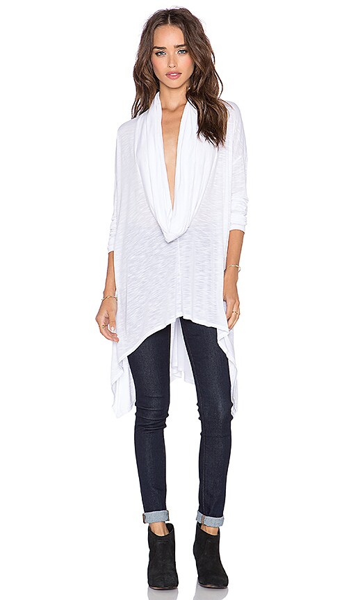 Asymmetrical Cowl Neck Poncho