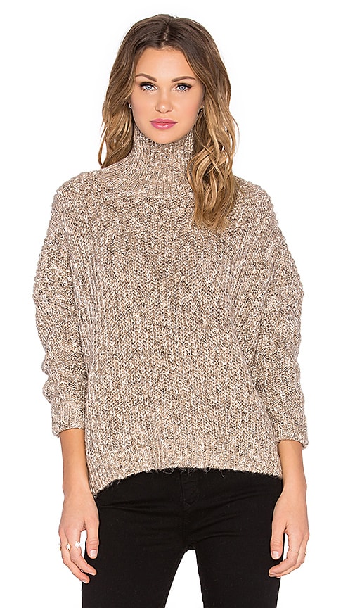 Turtleneck Back Zip Sweater