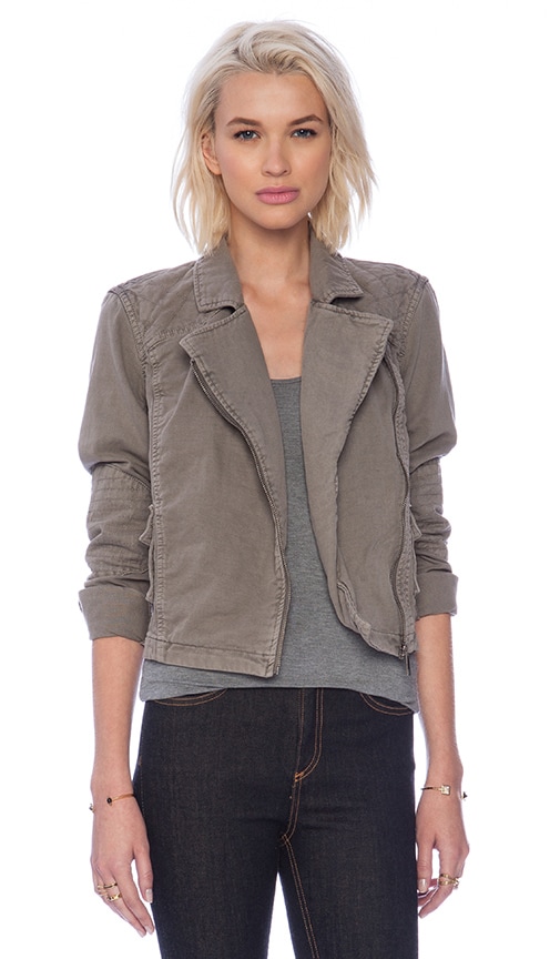 Crop Zip Up Moto Jacket