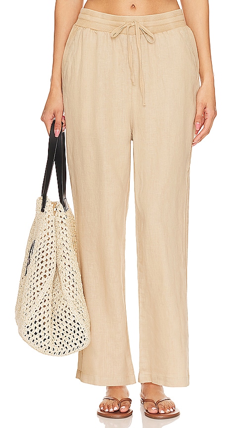 Shop Michael Stars Nolan Pull On Pant In Neutral
