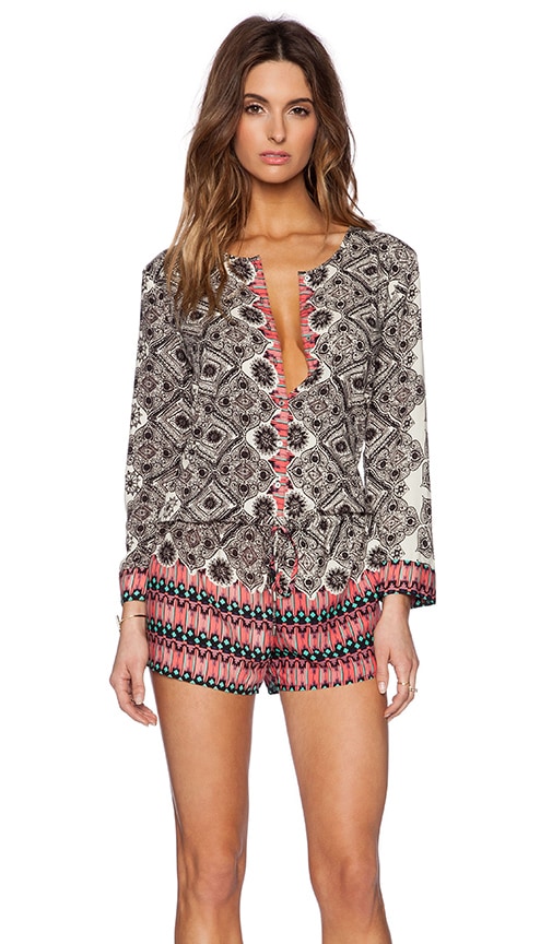 3/4 Sleeve Button Down Romper