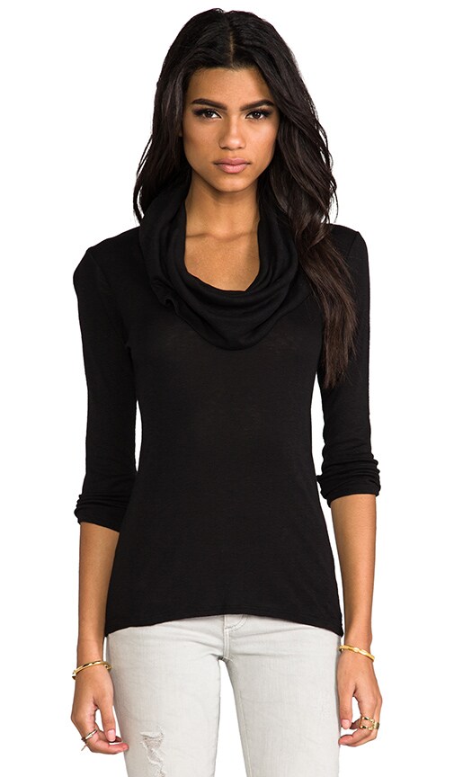 3/4 Sleeve Cowl Neck