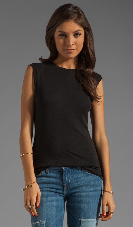 Sleeveless Muscle Tank With Back Scoop