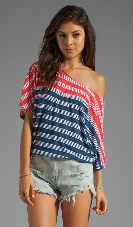 Horizon Wash Short Sleeve Off Shoulder Dolman