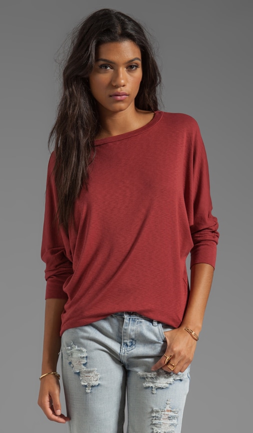 3/4 Sleeve Wide Neck Dolman
