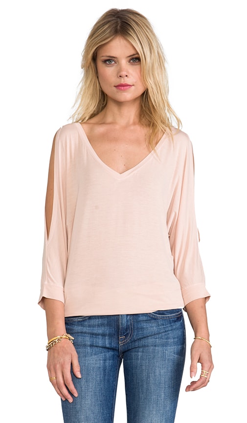 Cold Shoulder V Neck