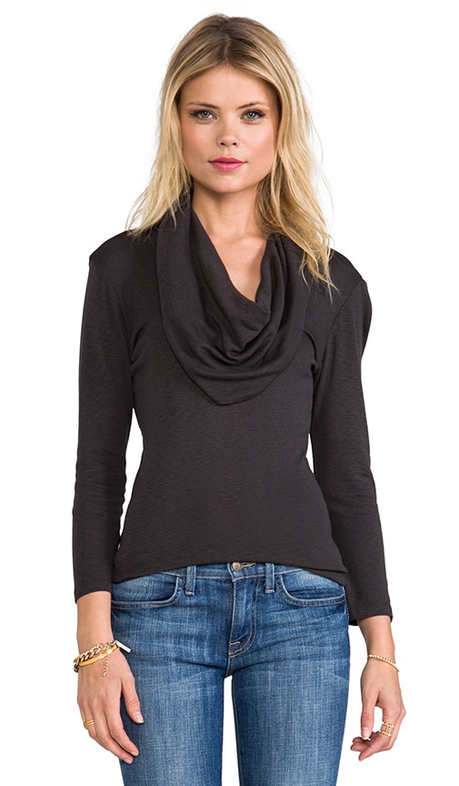 3/4 Sleeve Cowl Neck