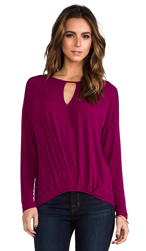 Long Sleeve Keyhole Top