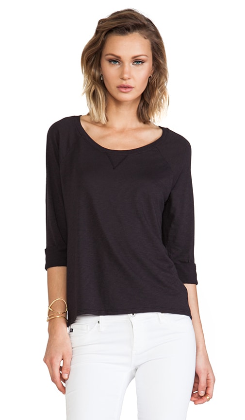 3/4 Raglan Wide Scoop Neck