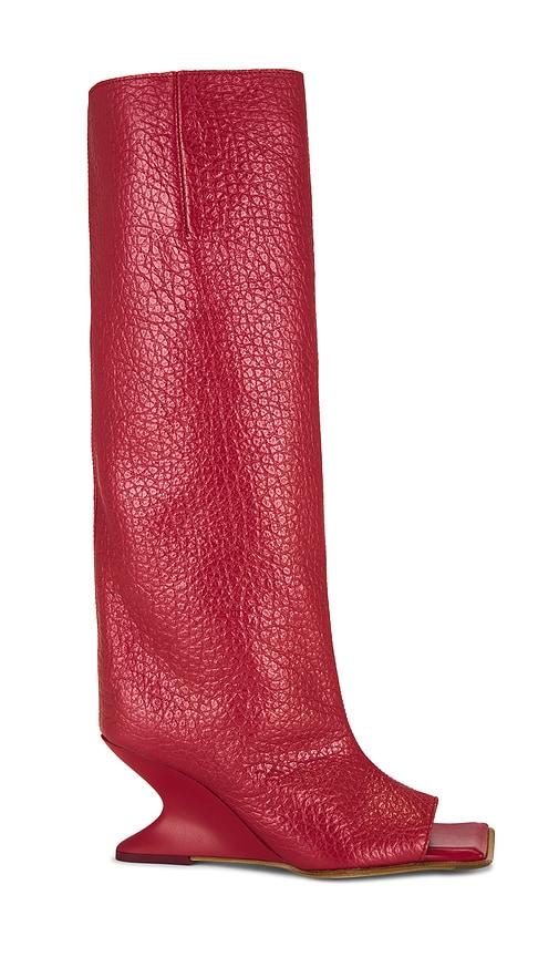 Salima Open Tall Boot in Red. - size 40 (also in 38, 39, 41)