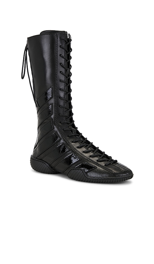 Miista Imogen Lace Brogue Boot In Black