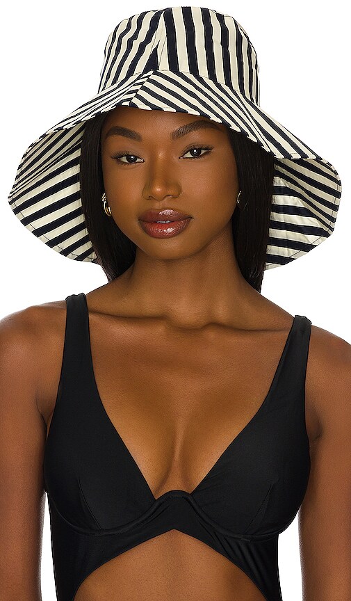 MIKOH Panda Hat in French Stripe Aquarium | REVOLVE display picture 1
