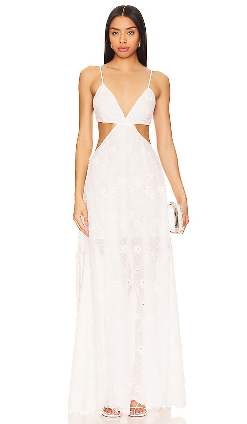 MILLY Cabana Vivianne Dress in White