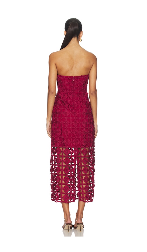  Milly Kleid Aus Gefliester Spitze Katie In Burgundy. Größe 0. Also In 4, 6, 10, 12. 