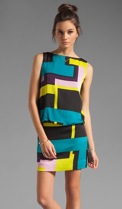 Rectangles Gianna Blouson Dress