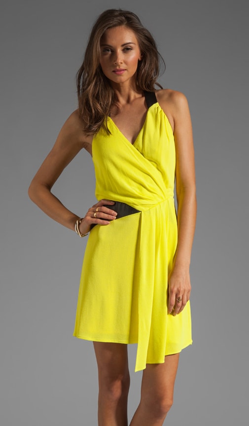 Italian Crepe Jersey Zip Halter Dress